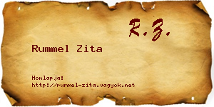 Rummel Zita névjegykártya