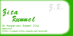 zita rummel business card